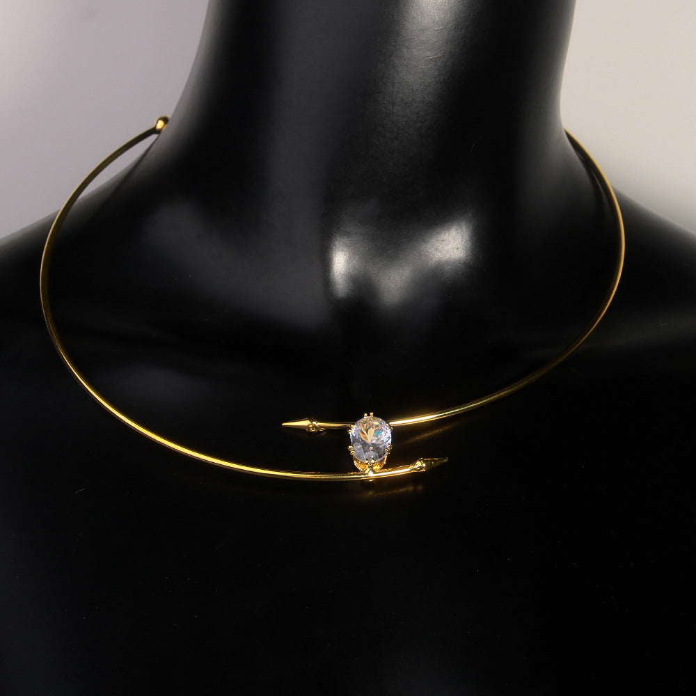 Zircon Collar Necklace