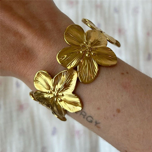 Gold Floral Bracelet