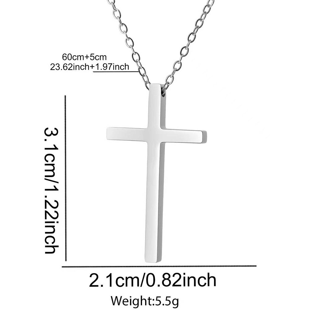 Men's Stainless Steel Cross Pendant