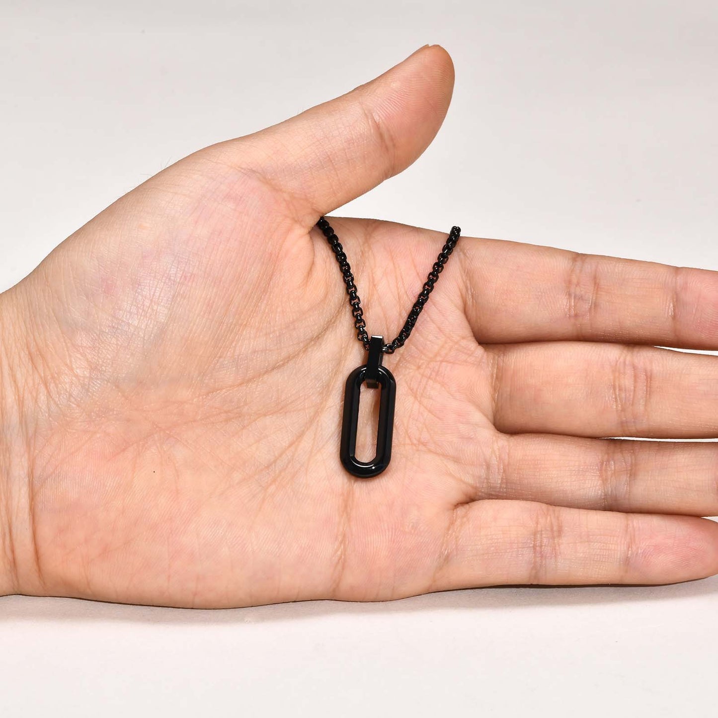 Men's Rectangular Stainless Steel Pendant