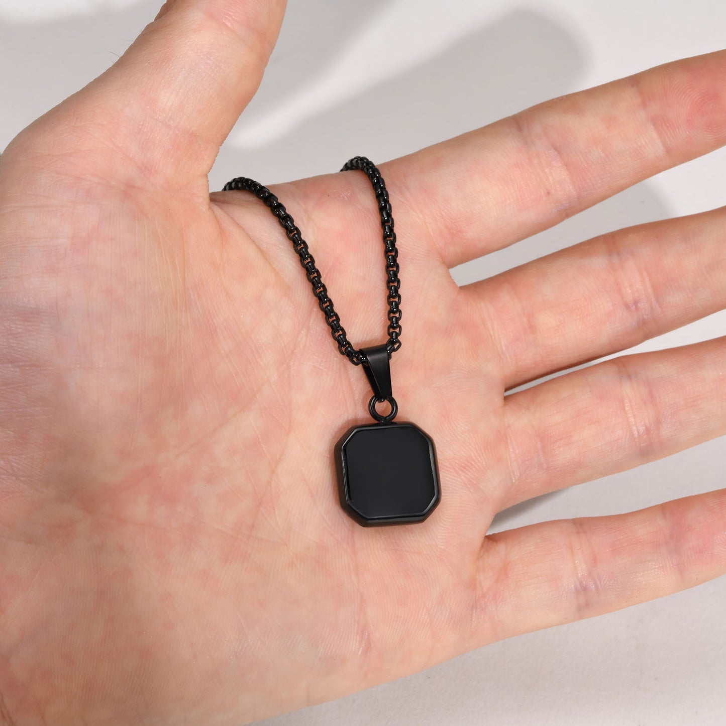 Men's Square Stainless Steel Pendant