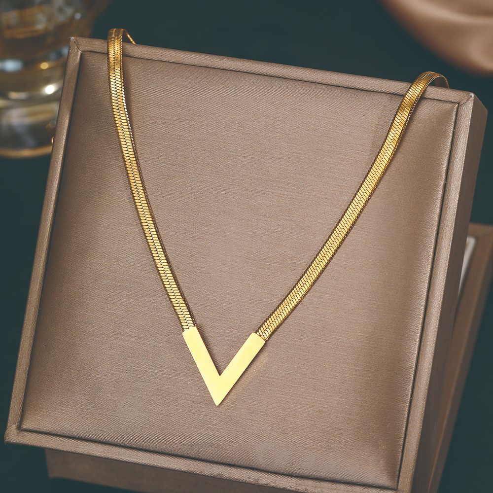 V Shaped 2.O Stainless Steel Necklace