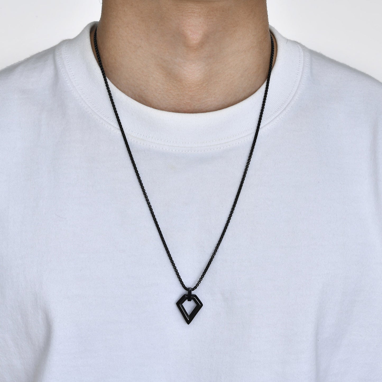 Men's Oval Stainless Steel Pendant