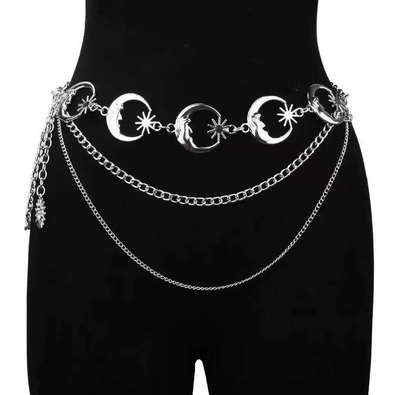 Silver Moon Style One Waist Chain
