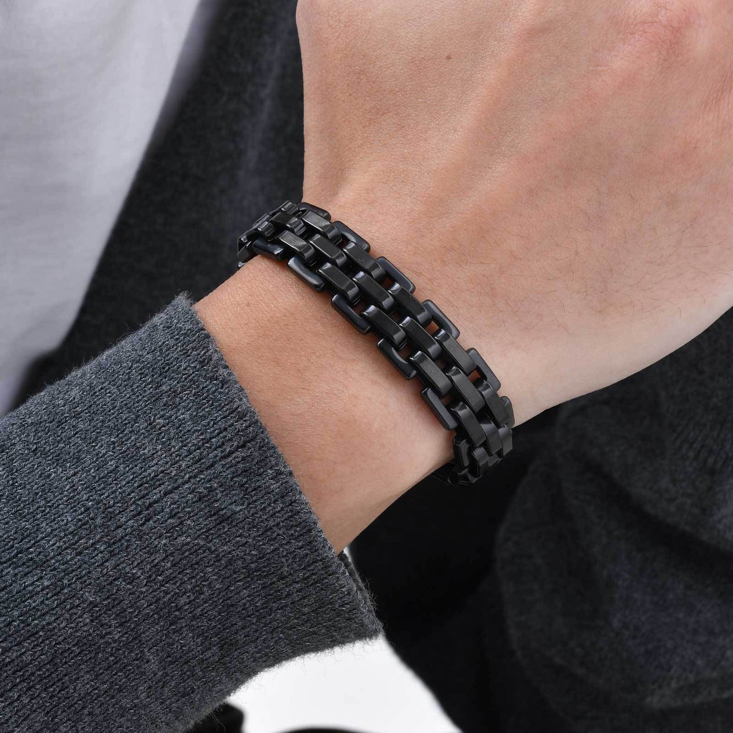 Men's Black Strap Bracelet