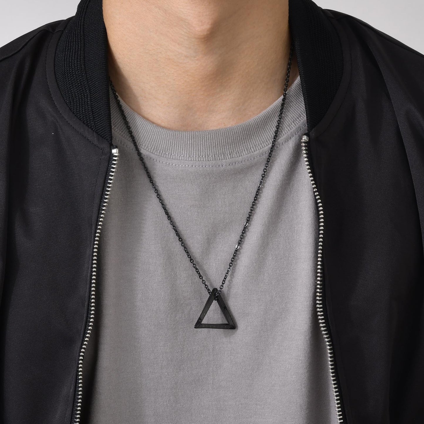 Men's Triangle Geometric Stainless Steel Pendant