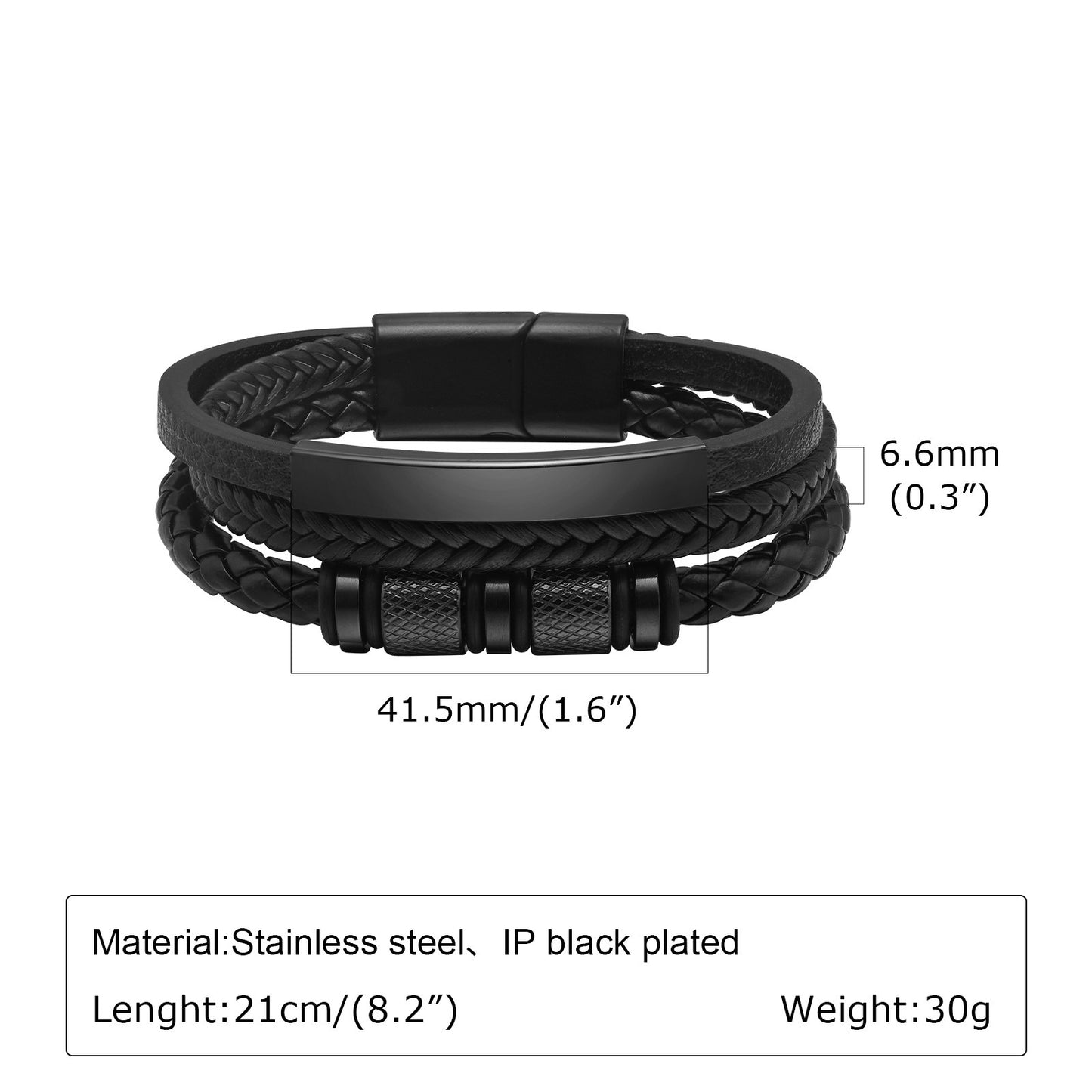 Men's Three Layer Bracelet