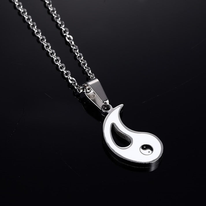 Epoxy Bagua Couple Necklace