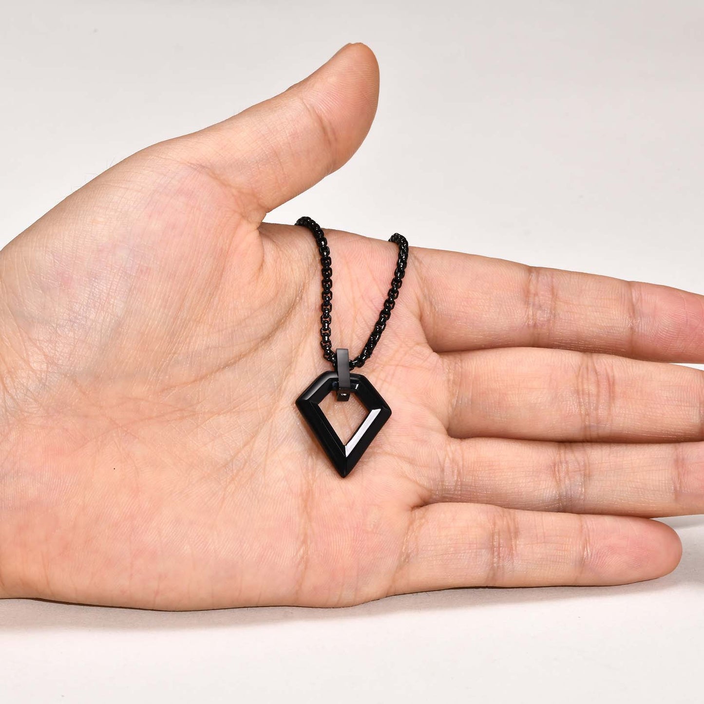 Men's Oval Stainless Steel Pendant