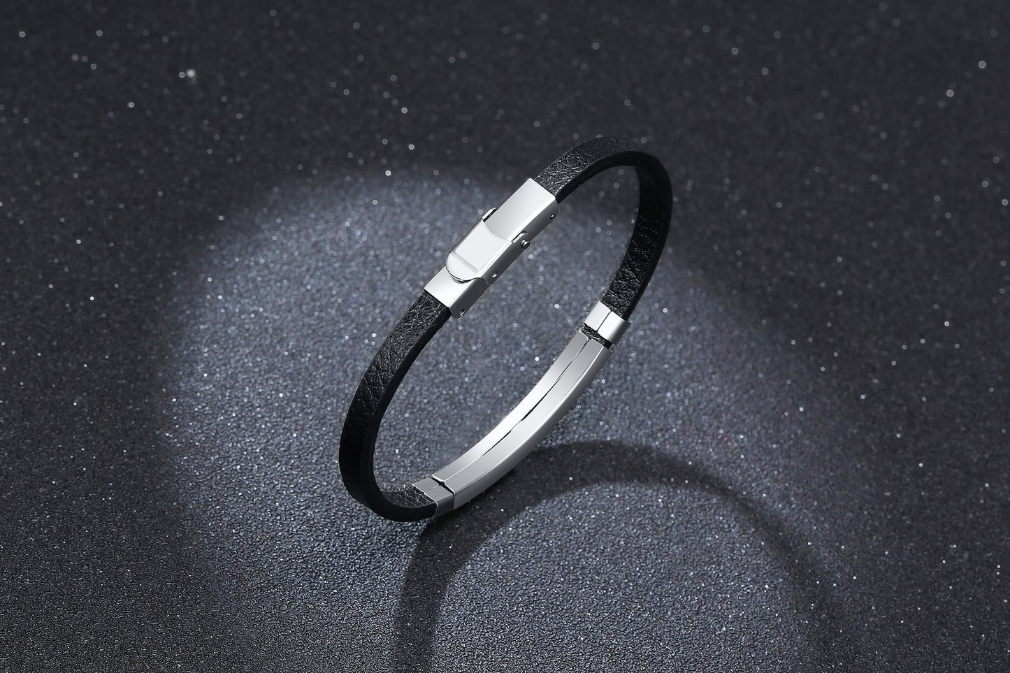 Stainless Steel Leather Bracelet