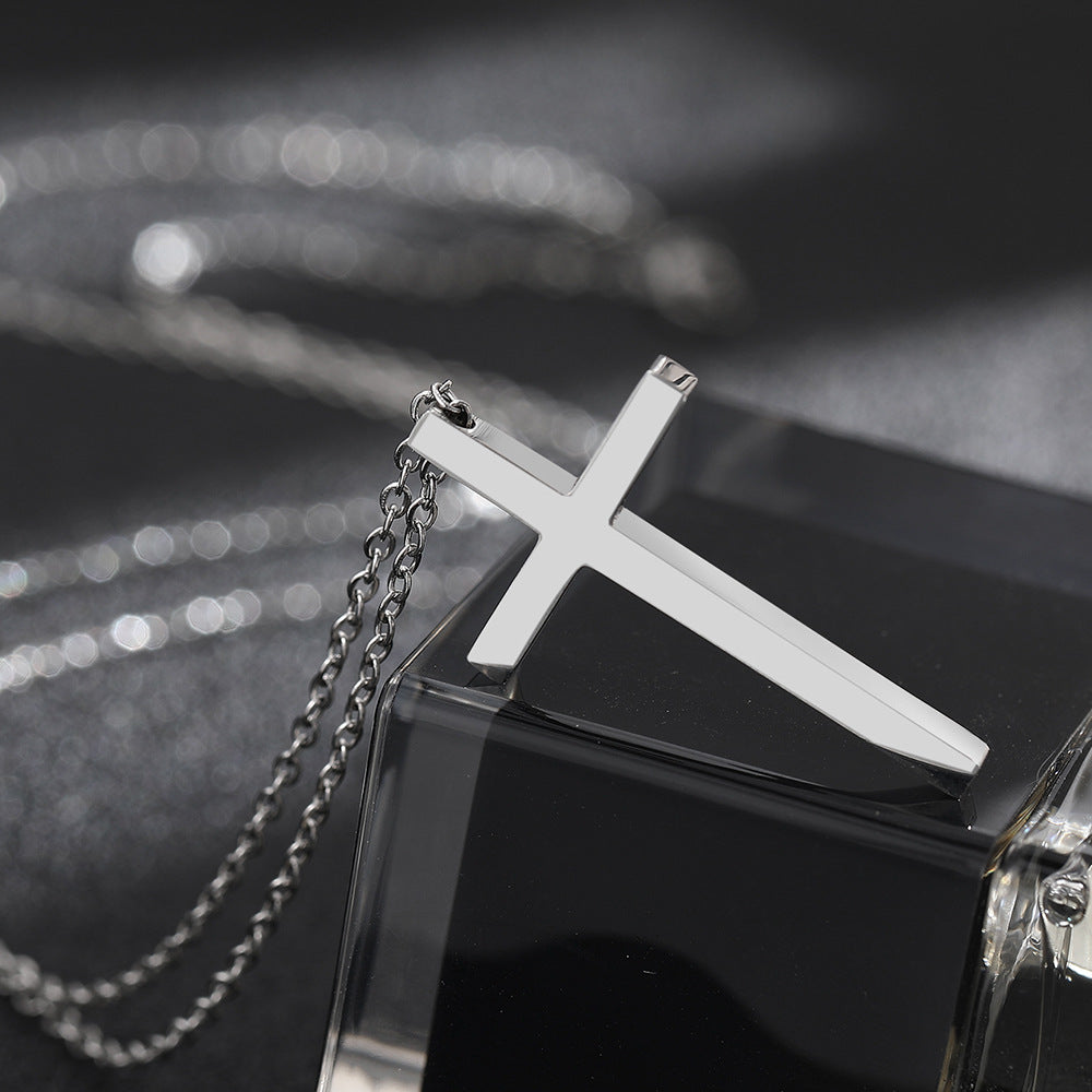 Men's Stainless Steel Cross Pendant