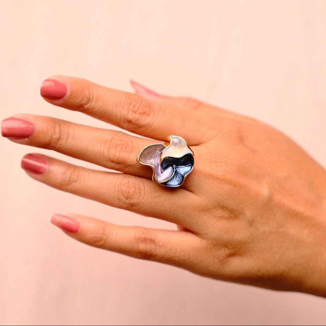 Hand painted Enamel Rings