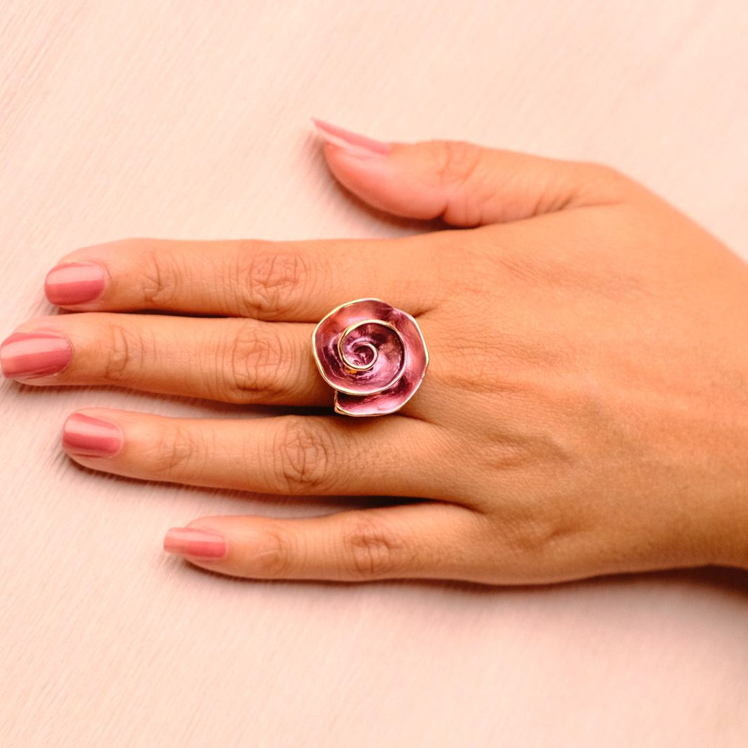 Hand painted Enamel Rings