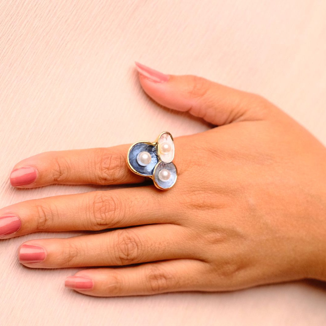 Hand painted Enamel Rings