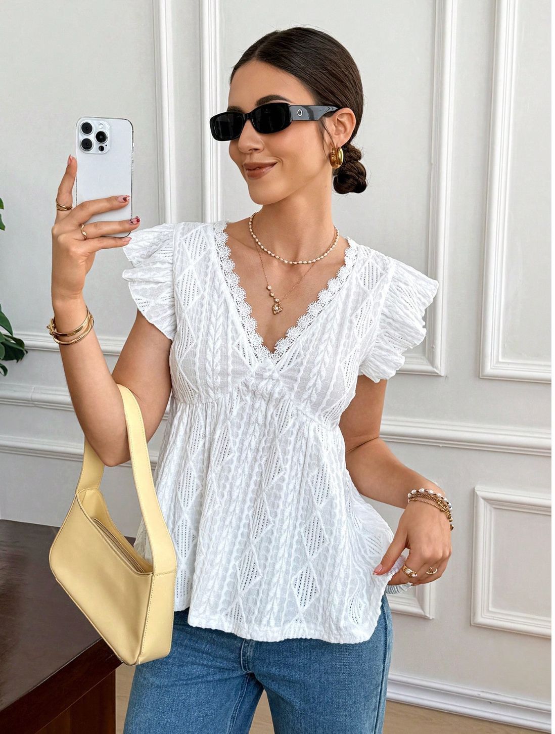 V neck  top