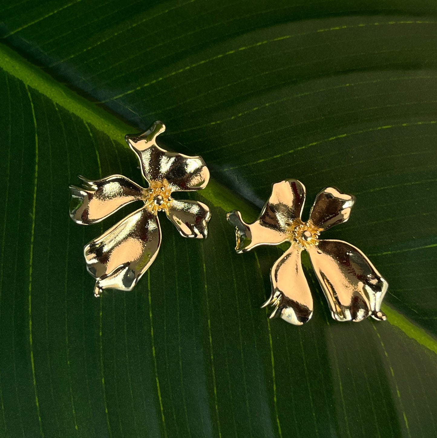Metal Flower Earrings
