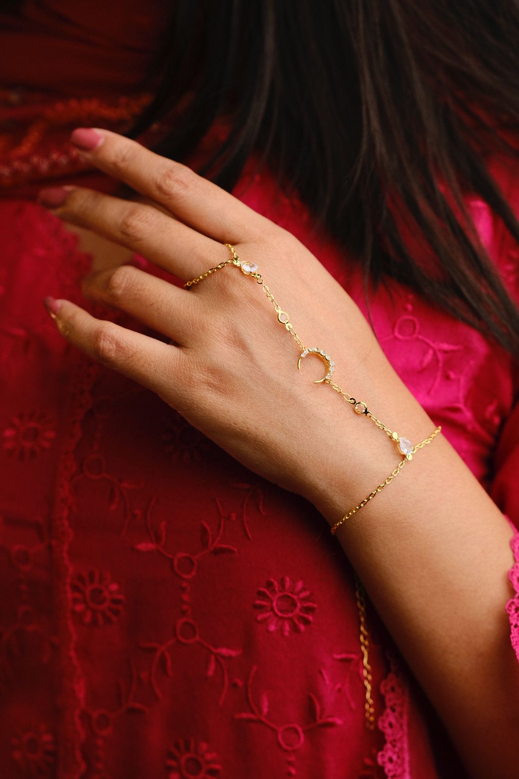 Moon Diamond Hand chain