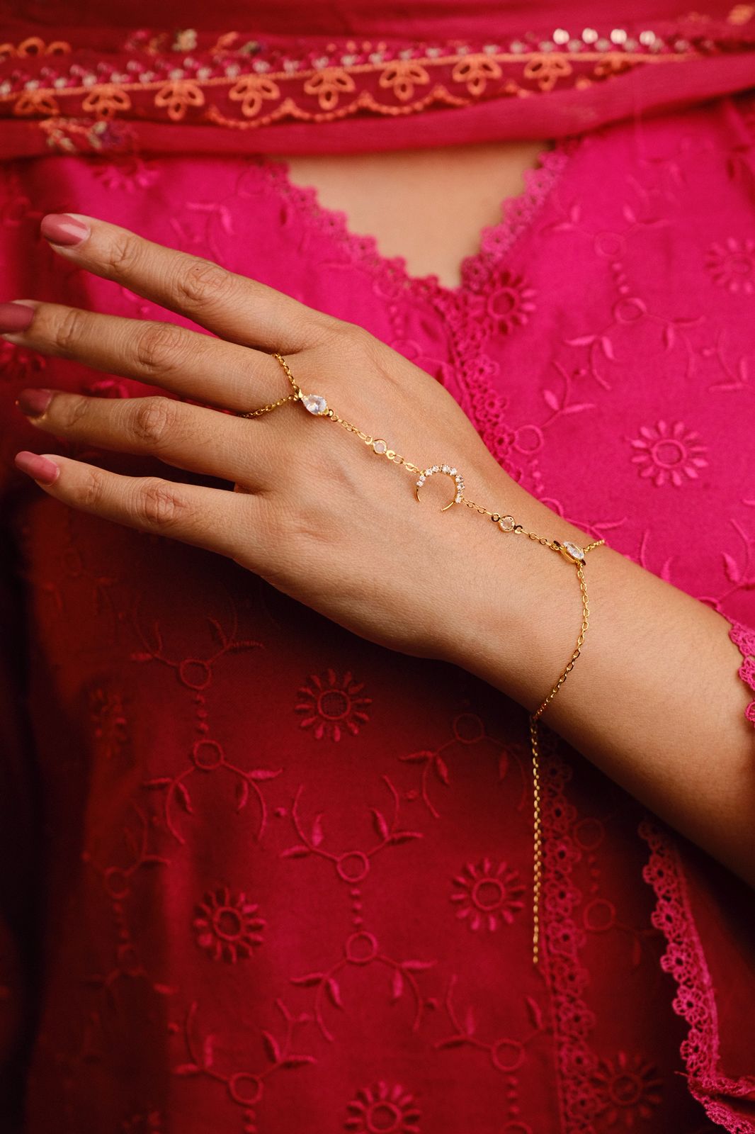 Moon Diamond Hand chain
